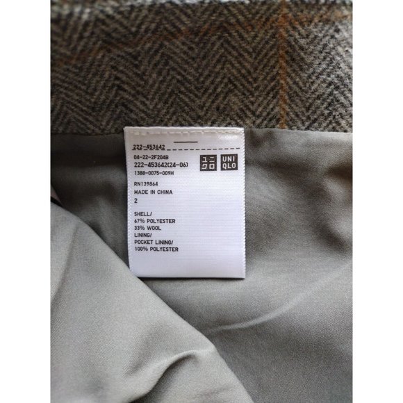 Uniqlo Skirt Womens 2 Mini Pockets Wool Blend Lined - Picture 12 of 16